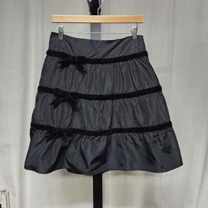EVA FRANCO Anthropology Black Ruffle Skirt